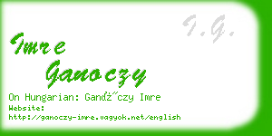 imre ganoczy business card
